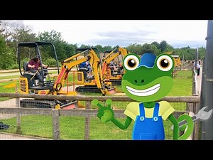 TOP 5 Diggerland Rides With GECKO! | Gecko's Real Vehicles | Educational Videos For Toddlers