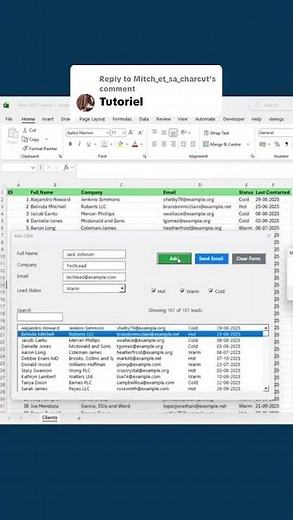 CRM Userform Demo in Excel – Add, Update, Filter Leads