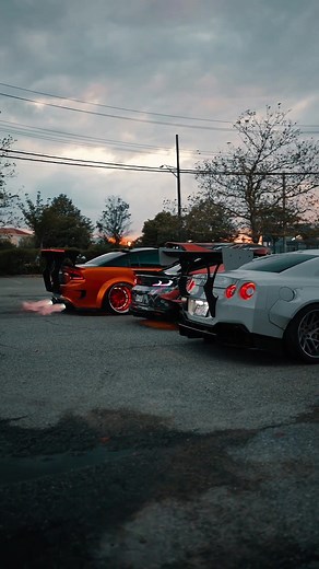 No music needed..... 🔥 @Camaro_ 6gen @Huski_R35 @hotlicksexhaust . . #hotlicks Nissan Gtr, Chevy Camaro Zl1, and Dodge Charger Hellcat shooting flames. . #dodge #chevy #Nissan #hellcat #camaro #charger #gtr #flames #flamethrower #customcars #showcars #hellcat_enforcer