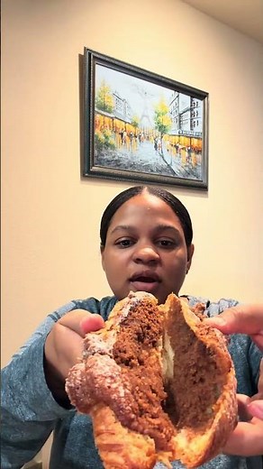 Croissant and ice cream trend with Costco’s twice baked cinnamon filled croissant￼ @Costco