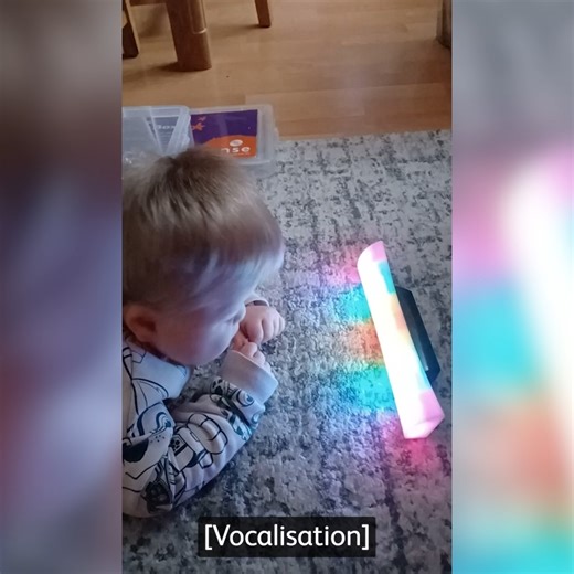 "It was the first time I saw Arthur absolutely respond without a shadow of a doubt, it was just fabulous." Arthur is deafblind. Sense music sessions really helped bring him out of his shell, revealing his true cheeky character. A huge achievement for Arthur was when he started playing with a sound activated light bar, realising that his noises made the lights appear. This kind of cause and effect teaches Arthur that they can have an impact on the world. Often, we find children then start to move