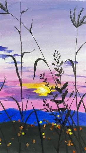 Landscape oil painting for beginners#art #easypainting #painting #oilpainting #paint #drawing #oil