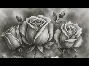 How to Draw Roses with Pencil Shading | Step by Step Tutorial | Shading Technique #drawing #art