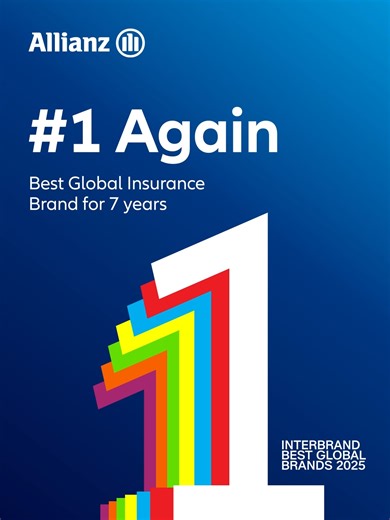 Number 1️⃣ — Still on top! ✨ The Interbrand Best Global Brands Ranking 2025 is out, and Allianz proudly celebrates being named the world’s #1 insurance brand for the 7th consecutive year! 🥇 This year is extra special as we achieved the highest brand value and the strongest value increase in our 135-year history! This incredible milestone is powered by the confidence and trust of our customers around the world. 📈 20% brand value growth — from USD 23.5bn to USD 28.2bn ⬆️ Climbed 2 spots to #27 o
