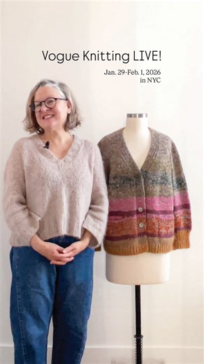 Want to learn the Cocoknits Method from Julie IRL? She’ll be teaching the Level I and Level II Cocoknits Sweater Workshops at #VogueKnittingLive in NYC, January 29-February 1, 2026! 👉 Register now at vogueknittinglive.com 👈 The colorful cardigan on the mannequin is our Toni pattern knit with @retrosariarosapomar Brusca. The fluffy sweater Julie’s wearing is our Emma (Version A) pattern knit with @blueskyfibers Brushed Suri. Both of these are Cocoknits Method sweaters - find these patterns (and