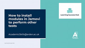 How to install modules in Jamovi and perform other tests