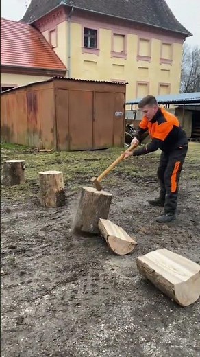 how to split wood manually