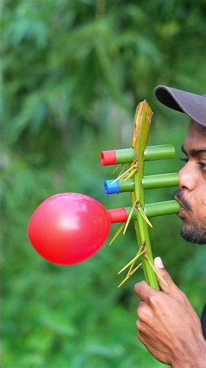 Colourful Balloons Creations with Palm tree #bamboo #craft #balloon