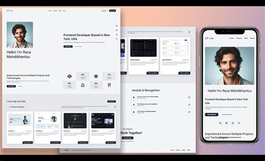 零基础打造惊艳HTML CSS单页作品集，无需后端技术！
