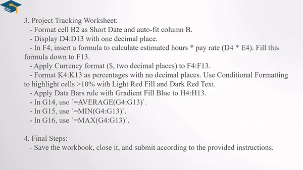 Shelly Cashman Excel 365/2021 | Module 2: End of Module Project 1