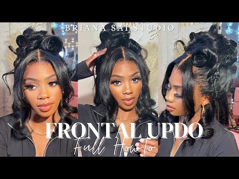 90’s Messy Updo Frontal Tutorial | No 360 Full lace Wig Needed + Yolissa Hair