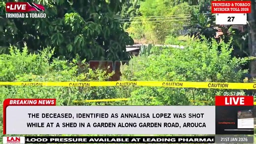 WEDNESDAY 21ST JANUARY 2026 - CRIME WATCH LIVE Today's Highlights: From Maloney to St. Augustine: police chase ends in fatal shooting, another wounded. • One man was killed and a woman injured during a police-involved shooting following a vehicular chase in St. Augustine on Tuesday, January 20, 2026. • The deceased has been identified as 31-year-old Joshua Samaroo, while the injured victim is said to be a 24-year-old hairdresser from Bamboo Settlement, Valsayn. Pregnant Venezuelan woman gunned d