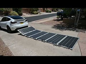 Tesla Mobile Solar EV Charger with EG4 inverter and battery