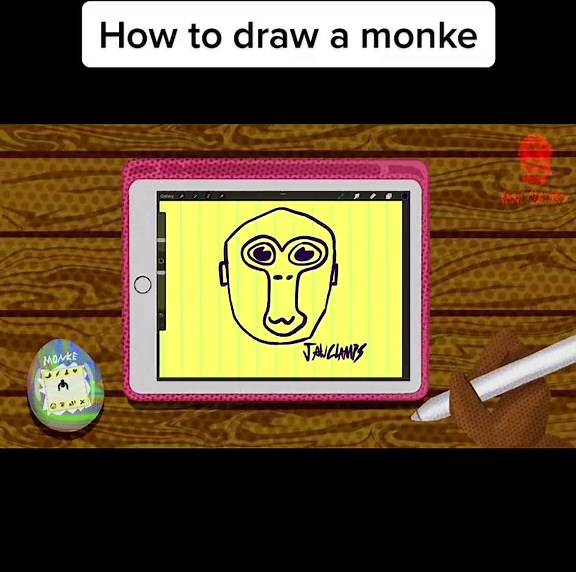 How 2 draw a monke #gorillatag #oculusquest2 #art #tutorial