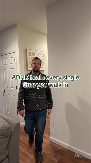 ADHD brain every single time. Walk into a room. Completely forget why you're there. Walk out. Here's what's happening: ADHD brains struggle with working memory — the part of your brain that holds information while you use it. When you walk into a room, your brain gets distracted by: - The new environment - Visual stimuli - Sensory input - Random thoughts And just like that, the original task is gone. It's not that you're dumb. It's not that you're lazy. It's that your working memory is juggling 