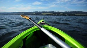 Kayaking on the Lake. Kayak Closeup