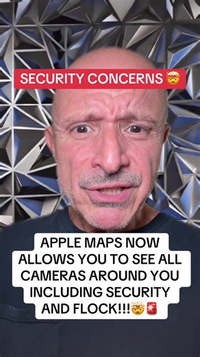 Apple Maps on iOS 27 now lets you view locations of security cameras near you!!!🤯🚨 #apple #maps #scary #camera #location