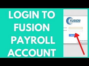 Fusion Payroll Login | How to Login to Fusion Payroll Dynamics? | Fusion Pay