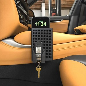 2-in-1 Car Phone Holder & Key Fob Organizer | Universal Mount With Cord Storage | Warp-proof 3D Printed Car Accessory for All Vehicles - Etsy