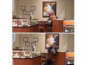 SEE IT: Mall cleaner defends actions after smash-and-grab jewelry theft