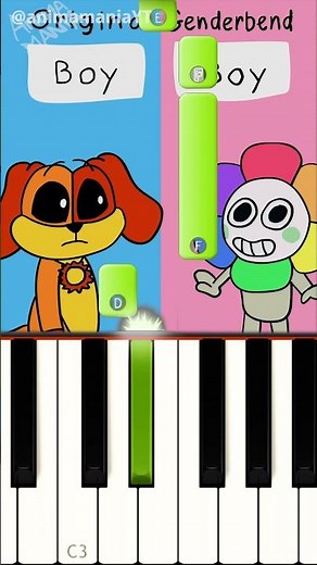 Smiling Critters x Dandy's World GENDERBEND CHARACTERS ‪@animamaniaYT‬ - Piano Duet