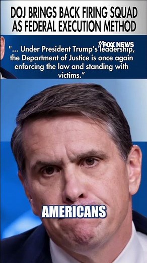 DOJ BRINGS BACK firing squad as form of execution #shorts #us #news #foxnews #DOJ