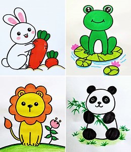 54K views · 489 reactions | Super Cute Animal Drawing Ideas for Kids | Kidpid | Facebook