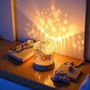 Water Ripple Lamp: Rotating LED Projection Night Light - Etsy