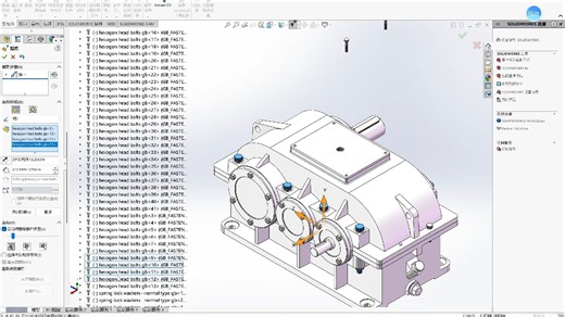 36.Solidworks机械装配体的爆炸视图动画制作