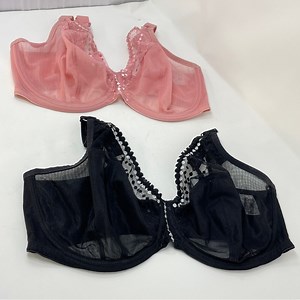 Bundle lot 2 Elomi Matilda bras like new pink black unlined underwire US 34J