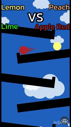 Marble Race: Lemon VS Peach VS Lime VS Apple Red