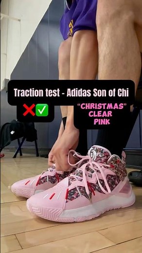 Traction test of the Adidas D Rose Son of Chi “Christmas Clear Pink” #basketball #shoes #hoopkicks