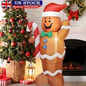 5FT Xmas Gingerbread Man Inflatable - LED Lights Outdoor Yard Decor | UK Outdoor  | eBay UK