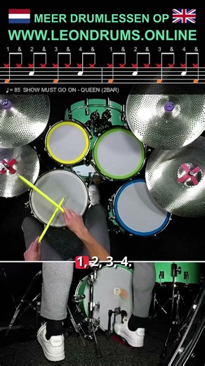 2 maten Grooves met een Bassdrum op het einde.