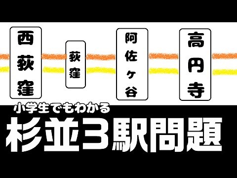 【わかりやすく】杉並3駅問題とは？ 小学生でもわかるように解説