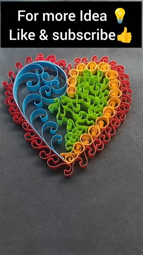 DECORATIVE QUILLED HEART ❤️ #trending #fyy
