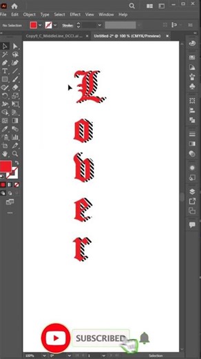 Striped Shadow Effect in Adobe Illustrator #shots #foryou #youtubeshorts #youtubevideo #ytshort