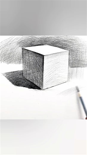 Cube shading #drawingprocess #drawingtechniques #drawingtutorials #cubedrawing