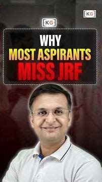 Why Most Aspirants Miss JRF #jrf2026 #ugcnet