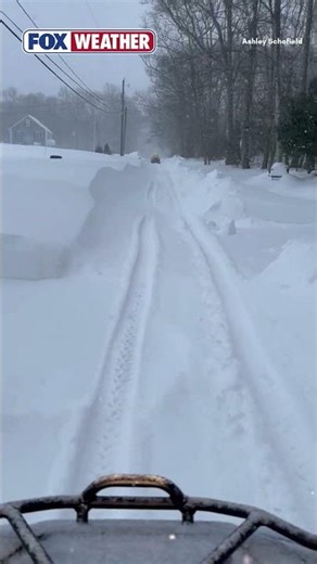 Endless Snow Covers Roads In Dighton, Massachusetts