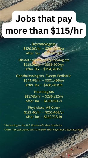 Jobs that pay more than 115/hr. 💰