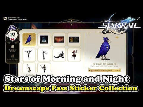 Stars of Morning and Night Sticker Collection Locations Honkai Star Rail (Dreamscape Pass Stickers)