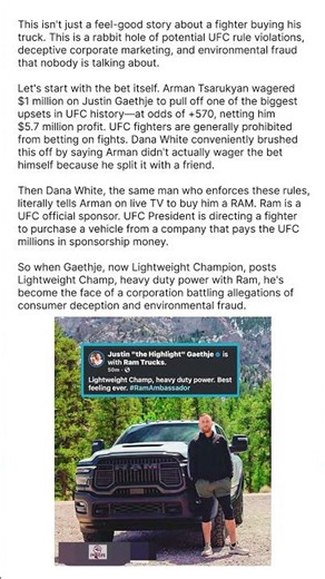 Justin Gaethje Gets FREE Ram Truck?