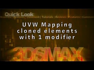 3ds Max Tips and Tricks: UVW Mapping Cloned Elements with 1 Modifier