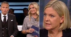 Magdalena Andersson kritiserar SVT:s fråga till Stenevi