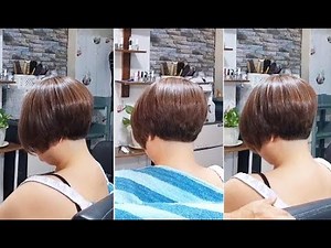 Very Short Layers Bob Haircut Tutorial Women | Simple Short Hair Cutting Techniques
