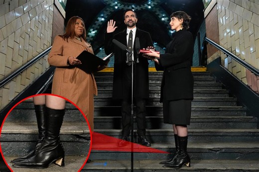 Socialist Zohran Mamdani’s wife, Rama Duwaji, appears to wear luxury $630 boots to swearing-in ceremony