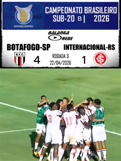 Botafogo SP 4x1 Internacional: Sub-20 Brasileiro