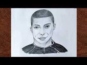 How to Draw Kylian Mbappe Sketch