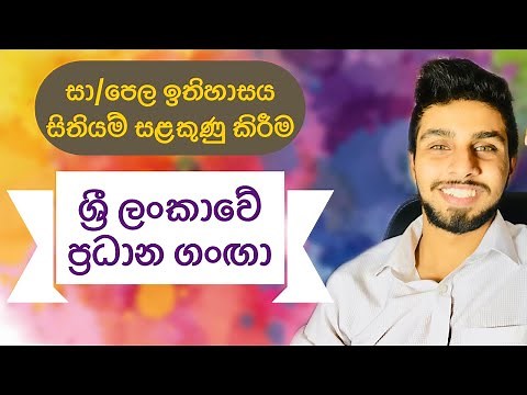 O/L History/Main rivers in Sri Lanka/Map Marking/Sinhala Medium